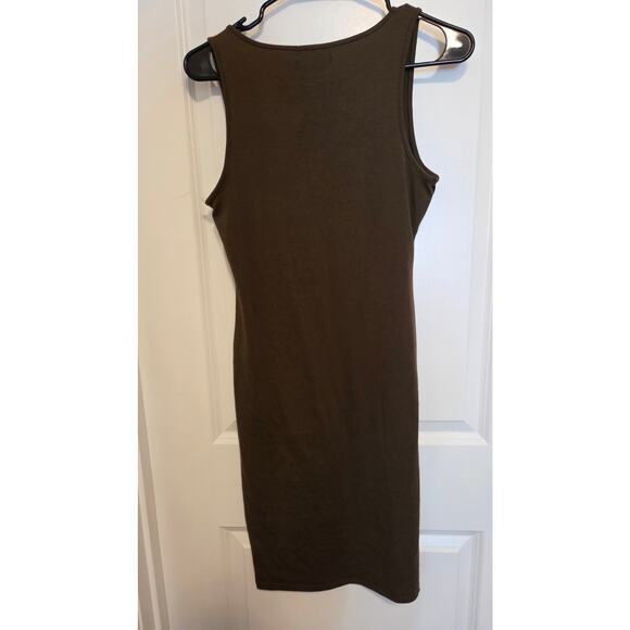 Absolutely Love It Olive Green Tank Bodycon Dress Size M NWT - Picture 2 of 3